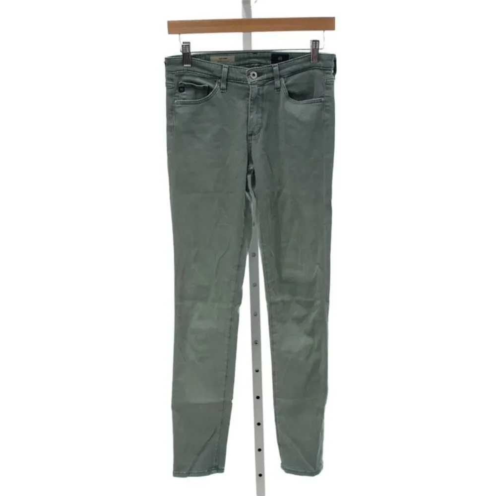 AG Adriano Goldschmied Womens Skinny Jeans Green High Rise Size 26